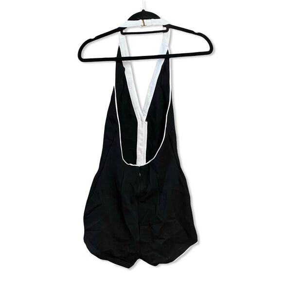 Lovers + Friends Audrey romper Black and White jumpsuit stretch Revolve M - Picture 5 of 8